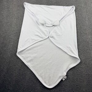 Rabbit Skins White Hooded Baby Towel with Ears OSFA Cotton Blend